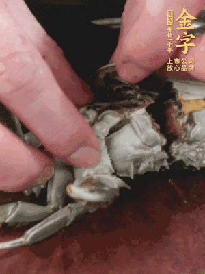 大閘蟹洗凈對半切，去底蓋去鰓。